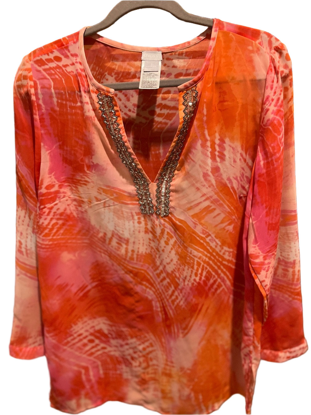 01. WOMENS CHICO’S 2/L DETAIL TOP - Picture 5 of 8